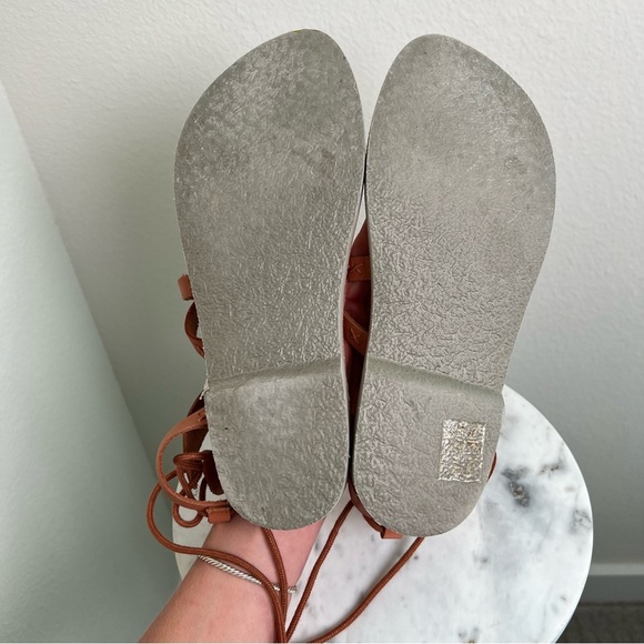 Free People Vacation Day Wrap Sandal Vachetta Tan Size 37.5 / US 6.5 - Picture 7 of 7